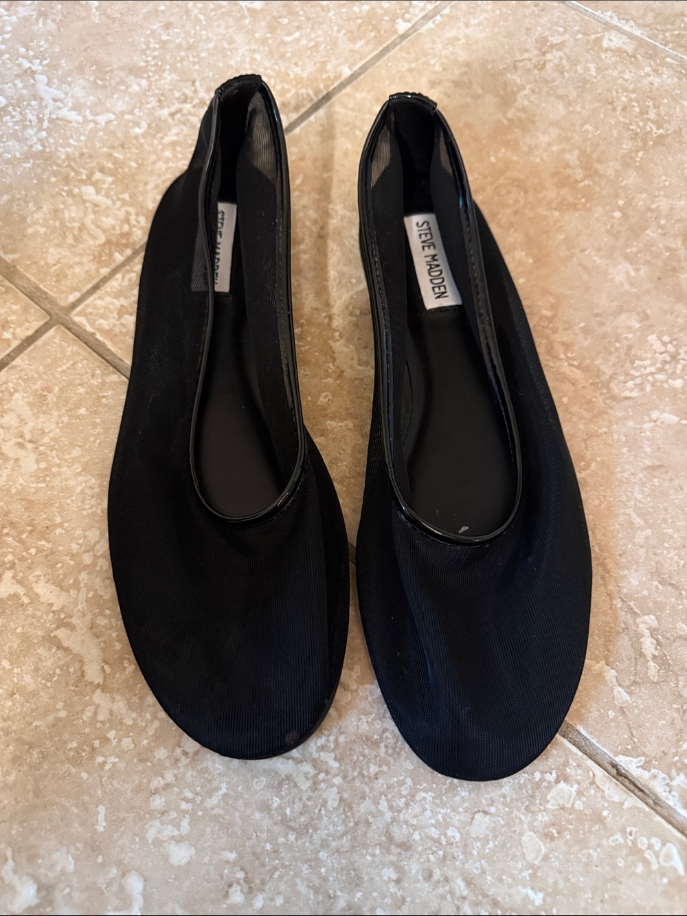 Steve Madden Women's Black Slip-On Ballet Flats